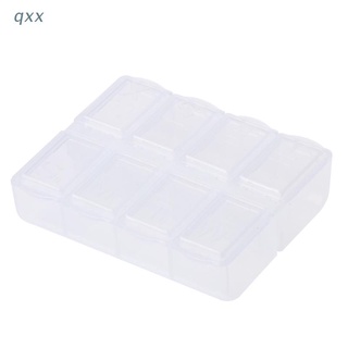  IDQ[READY STOCK] 8 Grids Plastic Storage Box Case Home Organizer Jewelry Beads Pill Boxes Parts