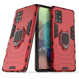 เคส Samsung Galaxy A71 ฮาร์ดเคสกันกระแทกเคสโทรศัพท์ Hybrid Armor Shockproof Ring Case Samsung A71 5G A 71 Cover Stand