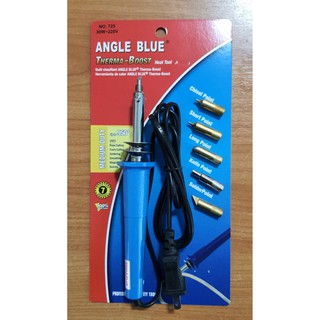 หัวแร้ง ด้าม Angle Blue ความร้อนโหมดปกติ 30W - หัวทองแดง (Blue) No.725 หัวแร้งบัดกรีเปลี่ยนหัวได้