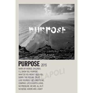 โปสเตอร์ ลายปกอัลบั้ม Purpose ศิลปิน Justin Bieber