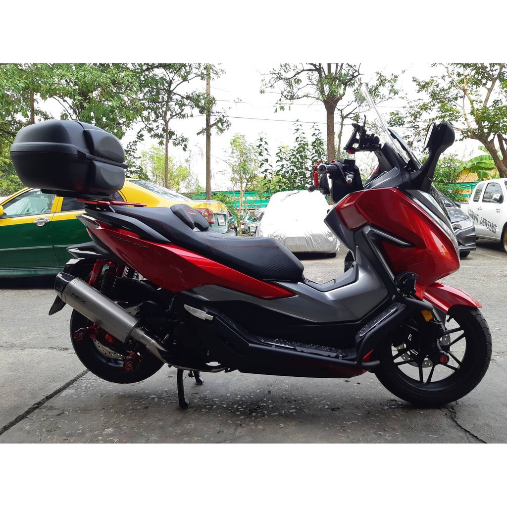 PR2 ชุดฟลูท่อใส่รถ HONDA ALLNEW FORZA 300 ปลายท่อทรง HEX สีไทเทเนี่ยม