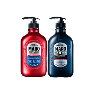 Maro All in One Bath Set - ชุดเซ็ตแชมพูและสบู่ มาโร่ 3D Volume Up 460ml + 2in1 Cleansing Soap 450ml กลิ่น Herb Citrus