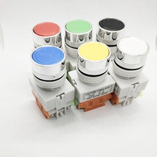 Push button switch  กดติด-ปล่อยดับ 22มิล รุ่น LAY37-11BN ไม่มีไฟโชว์