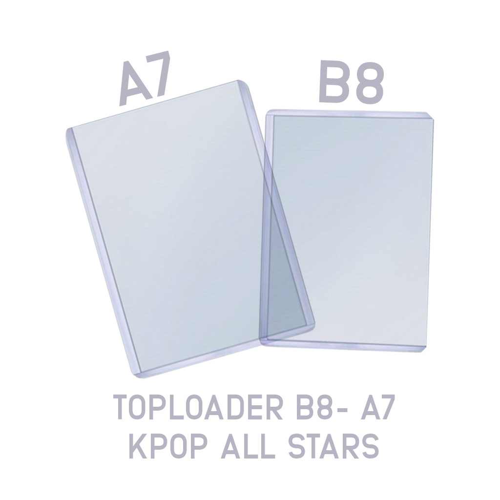 แพ็ค 25-100 Toploaders บรรจุการ์ดรูปถ่ายขนาด A7 7x10cm และ B8 6.4x9cm บรรจุ Anime, Kpop, การ์ดไอดอล,