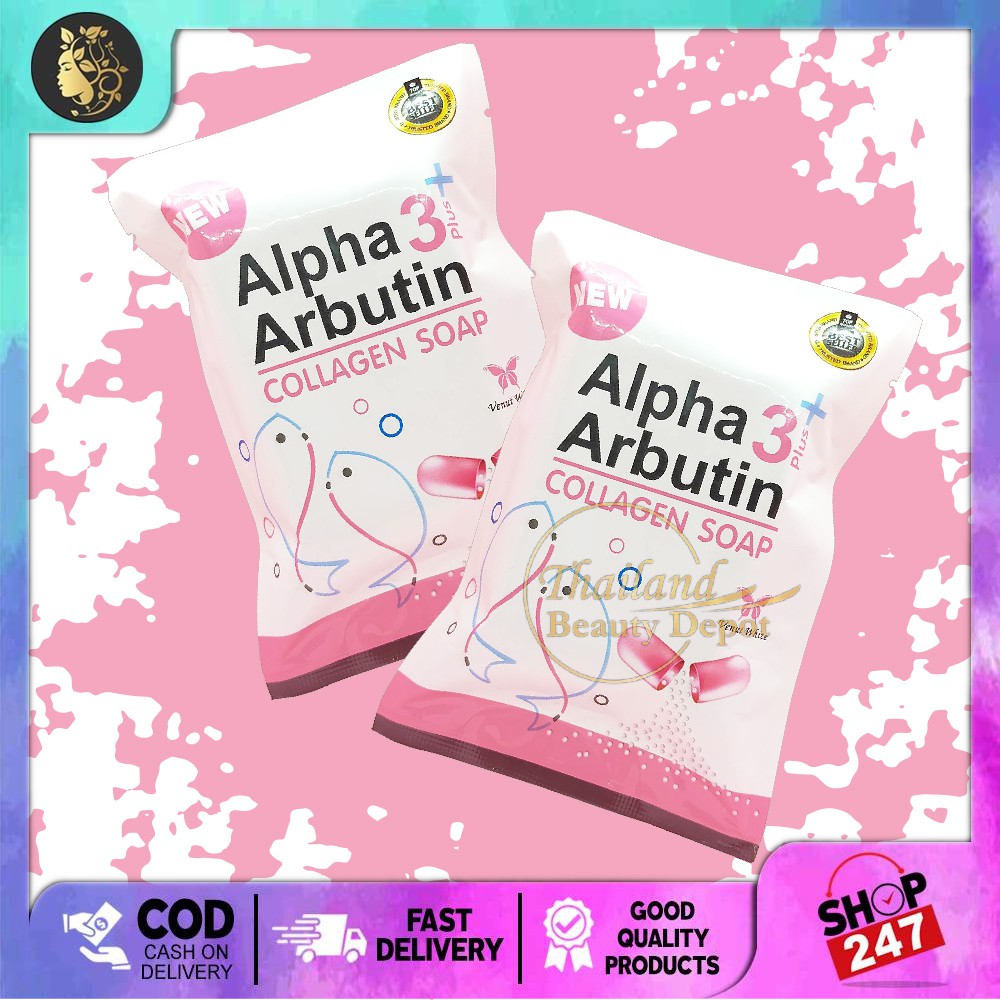 ALPHA ARBUTIN Collagen 3 Plus+ Soap by Venut White 80g (Pouch)