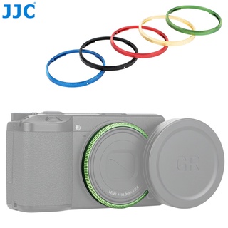 JJC RN-GR3 วงแหวนตกแต่งเลนส์อลูมิเนียมสำหรับกล้อง RICOH GR III GRIII GR3 วงแหวนเลนส์สีสันสดใสแทนที่ฝาครอบวงแหวน GN-1