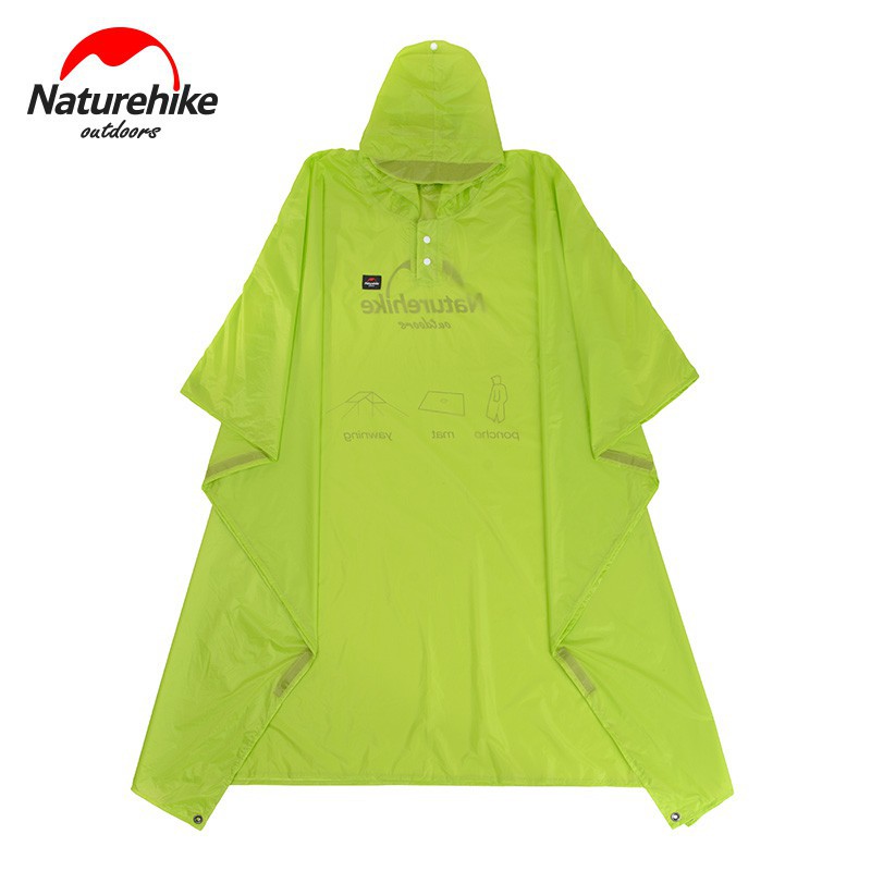 Naturehike 3 in 1 มัลติฟังก์ชั่ เสื้อปอนโช เสื้อกันฝนสำหรับเดินป่าตกปลา