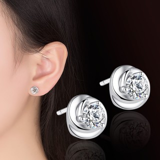 ต่างหูเงิน 925 Earrings Rotating Rose หูข้อมือ WE5R