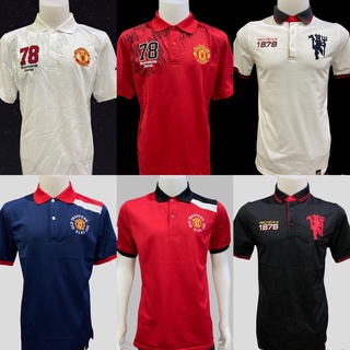 เสื้อโปโล ลิขสิทธิ์แท้ แมนยู Man U ( ชาย ) รุ่น MUFC 013 สีแดง,กรม