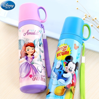 Disney แก้วสูญญากาศสำหรับเด็กสแตนเลสสตีล Bullet Cup แบบพกพามาพร้อมกับ Student Vacuum Leakproof Baby Water Cup