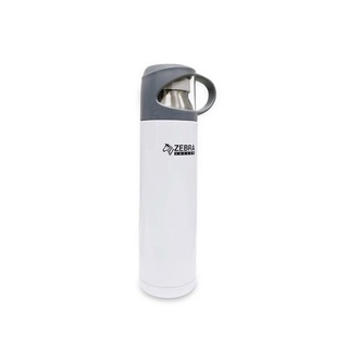 Zebra Vacuum Bottle ขวดนำ้สุญญากาศ กระบอกน้ำสุญญากาศ Atlantic 0.48 ลิตร สีขาว