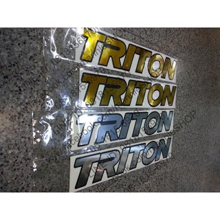 สติ๊กเกอร์ฟอยล์เงิน-ทอง แบบเดิมๆของรถ งานตัดคอมพิวเตอร์  คำว่า TRITON