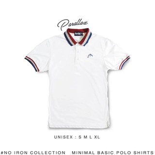 Parallax | เสื้อโปโลสีขาว รุ่น Noiron ไม่ต้องรีด  Polo (White)