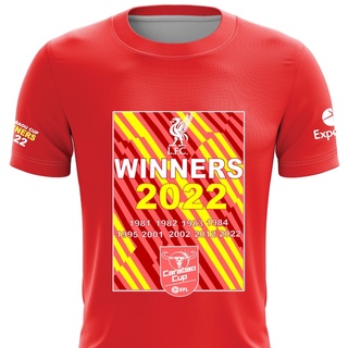 เสื้อยืด ลาย Liverpool FC แบบแห้งเร็ว ไซซ์ XS - 7XL (ผู้ชนะถ้วย EFL 2022)