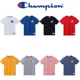 🚛 พร้อมส่ง เสื้อยืด CHAMPION T-SHIRT เสื้อยืดแขนสั้นชายหญิง เสื้อยืดผ้าคอตต้อนแท้