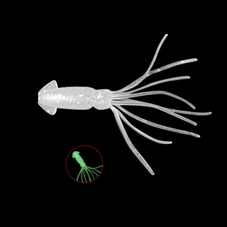 เหยื่อตกปลาไบโอนิค ปลาหมึกประดิษฐ์ เรืองแสง ขนาดเล็ก 9 ซม. 2 กรัม