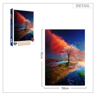doti ตัวต่อจิ๊กซอว์ 1000 ชิ้น ของเล่นการศึกษา สำหรับเด็กและผู้ใหญ่ Jigsaw puzzles