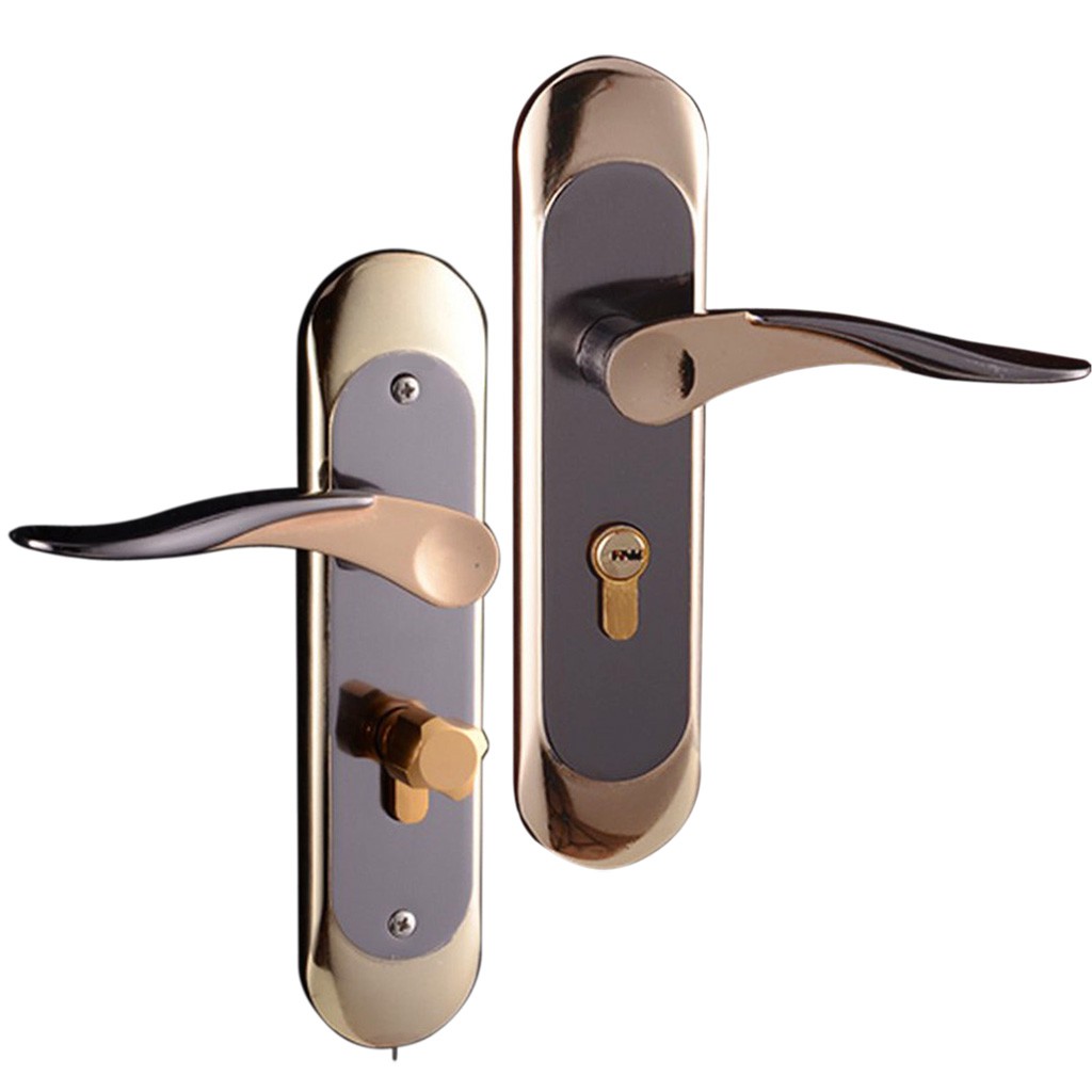 Hellery Minimalism Interior Door Lock Latch Bedroom Privacy Lever Lockset Hardware