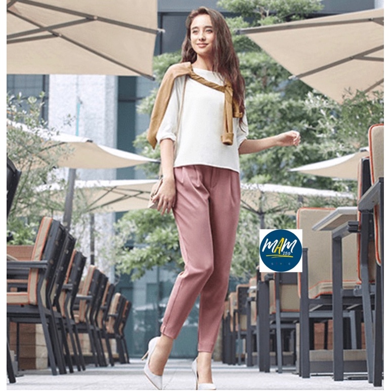 ยู นิ โคล่  กางเกงเอวสูงผ้าเดรป ทรงหลวม DRAPE JOGGER PANTS มือสองงานแบรนด์