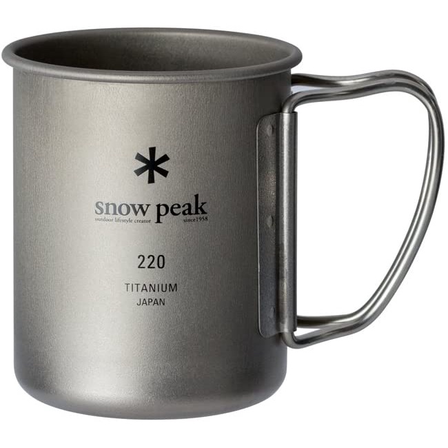 Snow Peak Titanium Single Mug / Lid 220 300 450 600ml แก้วไททาเนียม พร้อมส่ง