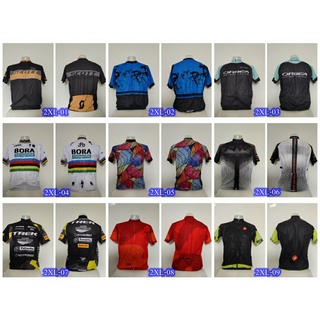 [ลดราคา] Size 2XL เสื้อปั่นจักรยานผู้ชายแขนสั้น/แขนยาว คละลาย กระเป๋าหลัง 3 ช่อง (ขนาดอื่นๆดูจากลิ้งค์ในรายละเอียด)
