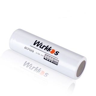 Wurkkos แบตเตอรี่ 4000mah 21700 10C 40A หนังสีขาว