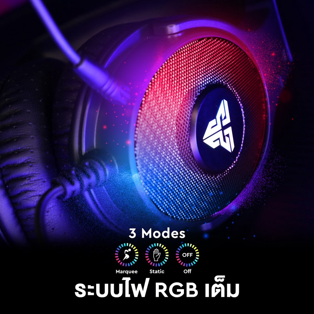 ۩FANTECH HG22 FUSION Gaming Headset RGB Virtual 7.1 sound หูฟัง เกมมิ่ง ...