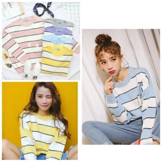 ลดล้างสต็อค!! [พร้อมส่ง🎉]PASTEL CANDY SWEATER