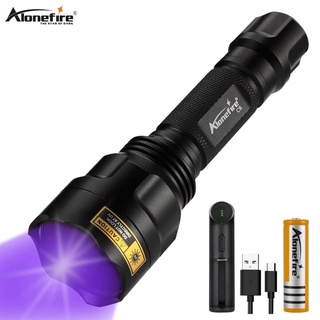 Alonefire C8LG ไฟฉาย UV 10W อลูมิเนียมอัลลอยด์ 365nm &amp; 395nm อัลตราไวโอเลต สําหรับปัสสาวะสัตว์เลี้ยง คราบ