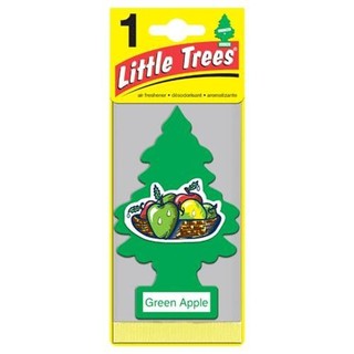 Little Trees® แผ่นน้ำหอมปรับอากาศ รูปต้นไม้ กลิ่น Green Apple จำนวน 3 ชิ้น