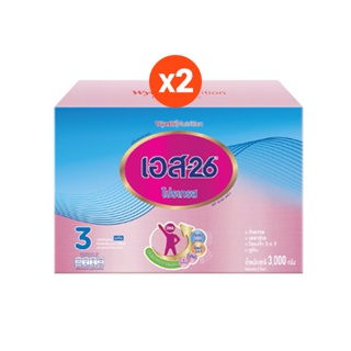 โปรโมชั่น : S-26 Progress 3000g นมผง เอส-26 โปรเกรส สูตร 3 ขนาด 3000 กรัม DHA 2 กล่อง