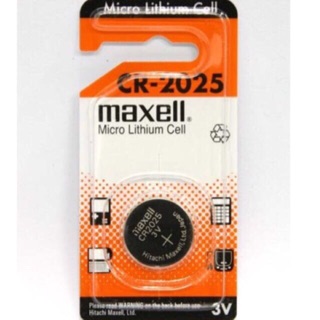 ถ่านกระดุม CR2025 maxell อย่างดี 💥จำนวน1ก้อน💥