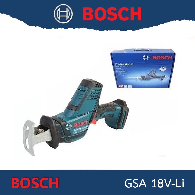 Bosch รุ่น GSA 18V-LI Compact เลื่อยอเนกประสงค์ไร้สาย 18 โวลต์ อัตราการชัก 0-3050 รอบ/นาที (เครื่องเปล่า)