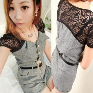 (สินค้าพร้อมส่งค่ะ) ชุด Jumpsuit กางเกงขาสั้นเกาหลี
