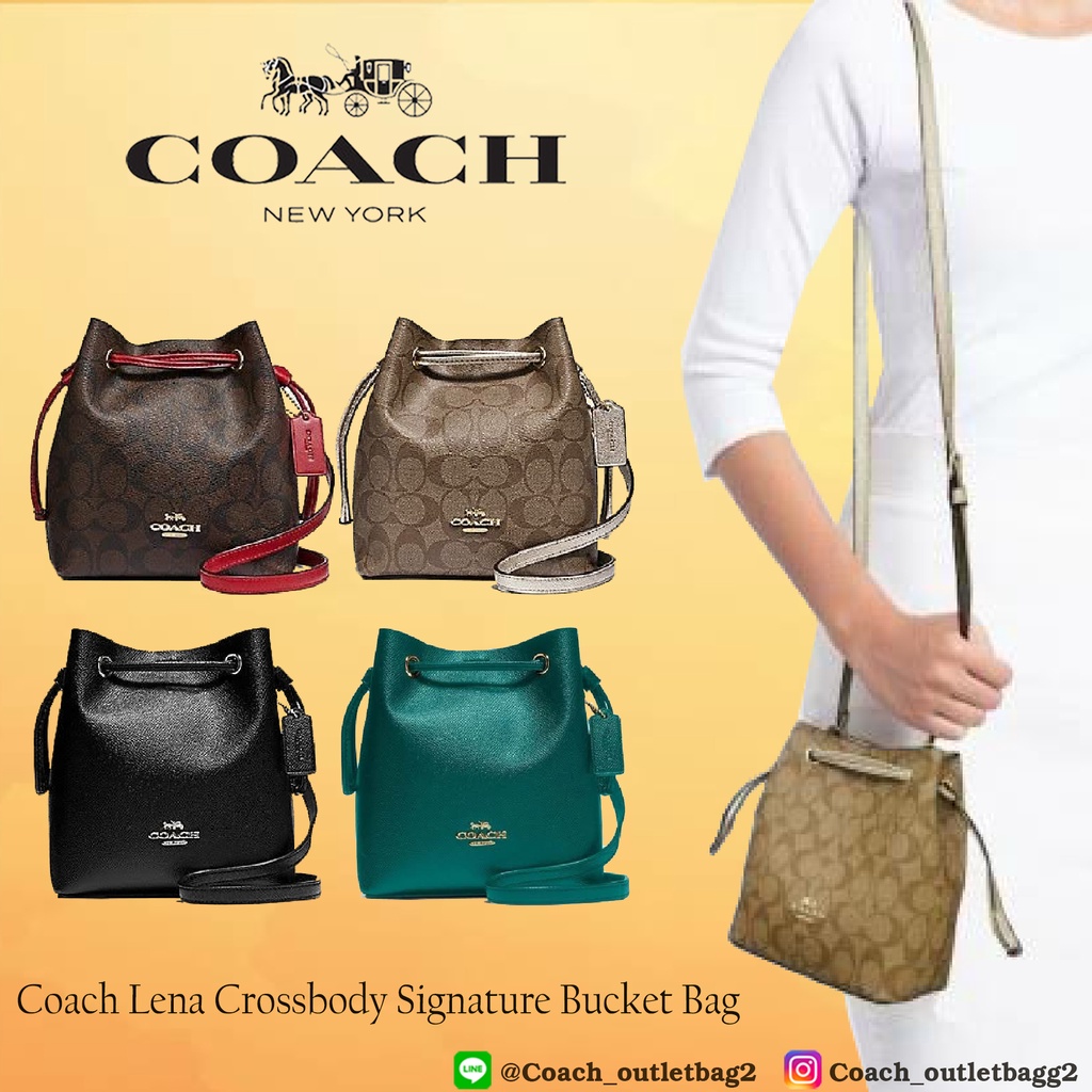 Coach Lena Crossbody Signature Bucket Bag
