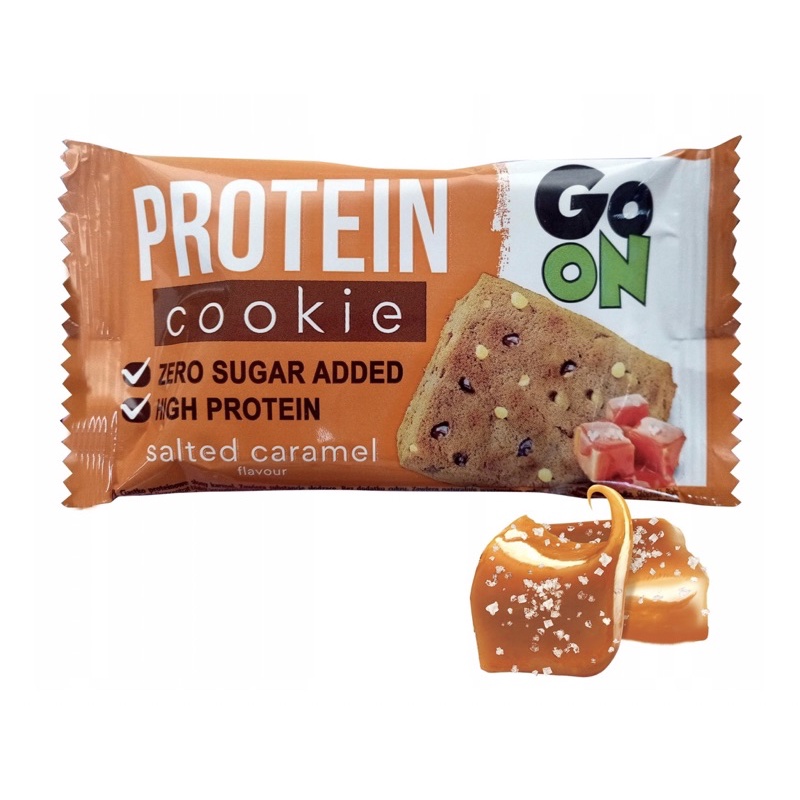 Protein cookie 🍪 คุกกี้โปรตีนสูงรสคาราเมล Go on nutrition
