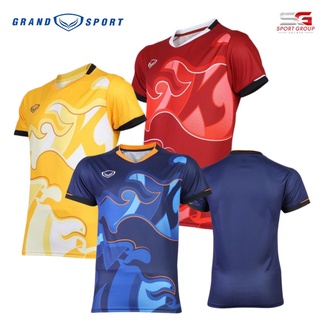 Grand Spor เสื้อคอวีชายแขนสั้นพิมพ์ลาย เสื้อกีฬาพิมส์ลาย (SEA Games 2021) รหัส : 072050