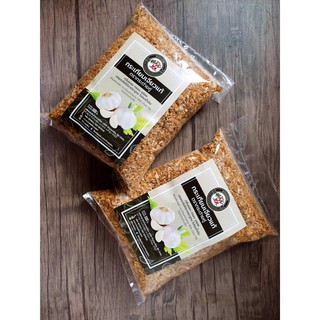 กระเทียมเจียว100%แท้ๆ ไม่ผสม(500กรัม) ตรากระต่ายคู่  ทำจากกร…