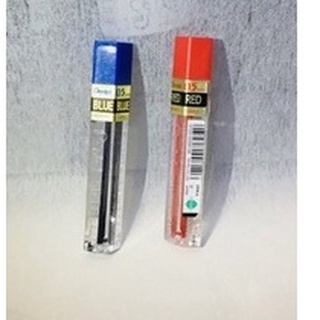 ไส้ดินสอสี Pentel ไส้ดินสอกด 0.5mm สีแดง/สีน้ำเงิน (บรรจุ 12 ไส้)