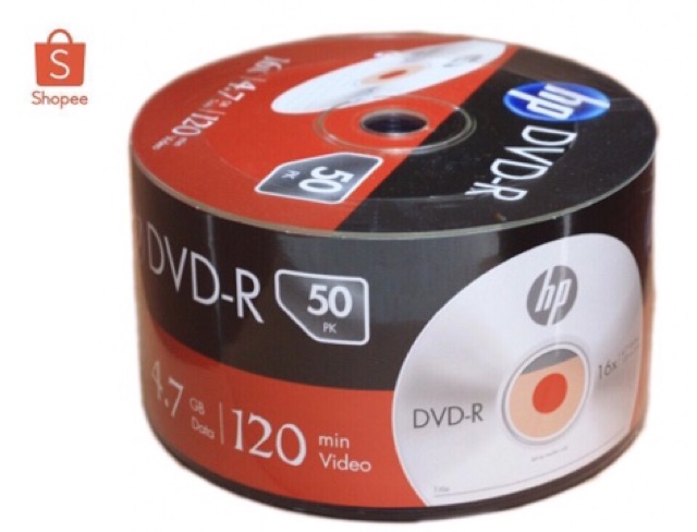 แผ่นดีวีดี DVD-R 4.7Gb 16X ยี่ห้อ HP / RiDATA / RiBEST / RIBEST  ของแท้ PACK 50 แผ่น