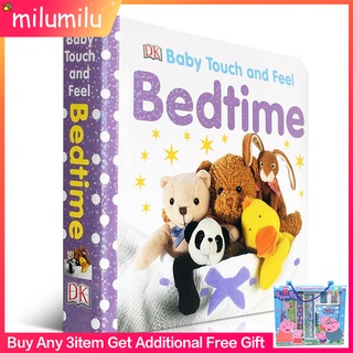 Original หนังสือภาษาอังกฤษ Baby Touch และ Feel Bedtime Touch หนังสือนิทาน0-6ปีเด็กของเล่นเพื่อการศึกษาหนังสือเด็ก