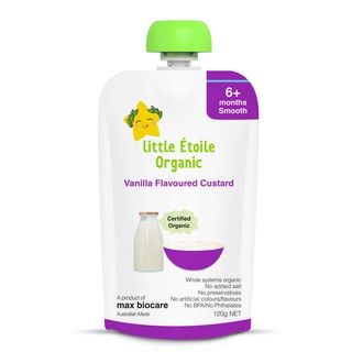 Little Étoile Organic อาหารเสริมเด็กออแกร์นิค รสคัสตาร์ดกลิ่นวนิลลา