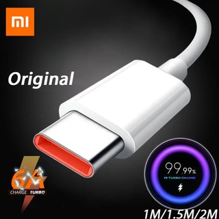 สายชาร์จเทอร์โบ USB Type C 6A Mi 12 11 9 Poco X3 Pro NFC F3 M3 Redmi Note 10 K40