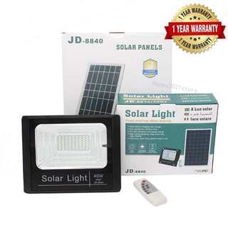 สปอร์ตไลท์ โซล่าเซลล์ Spot Light Solar LED ไฟขาว JD 25W 60W 100W แสงขาว Floodlight