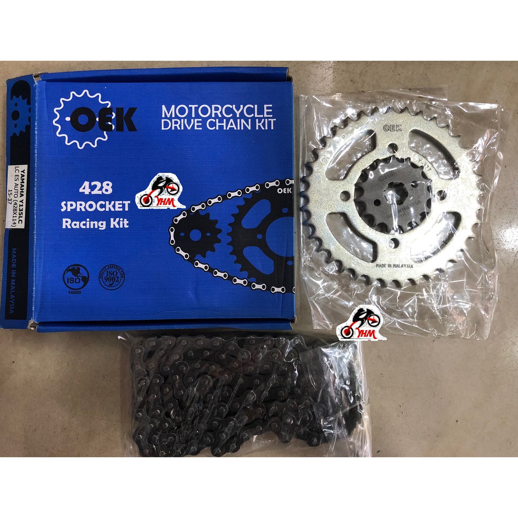 ชุดสป็อคเก็ต RXZ LC135 428x120L 15T36T /15T38T OEK