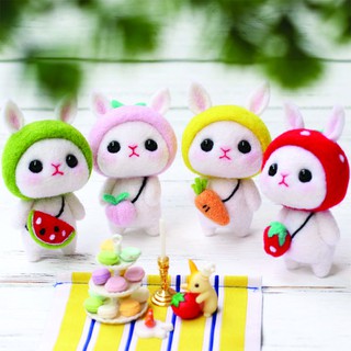 DIY Kit set Felting น้องกระต่าย ขนาด 13.9 x 5.5 x 9 cm.ราคาชุดละ