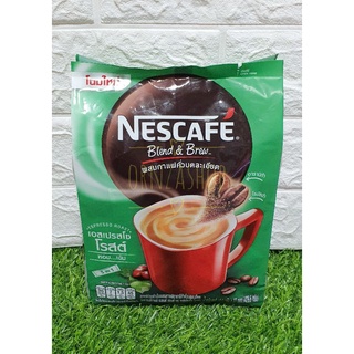 (แพ็ค 27 ซอง)NESCAFÉ BLEND &amp; BREW ESPRESSO ROAST เนสกาแฟ เบลนด์ แอนด์ บรู เอสเปรสโซ่ โรสต์