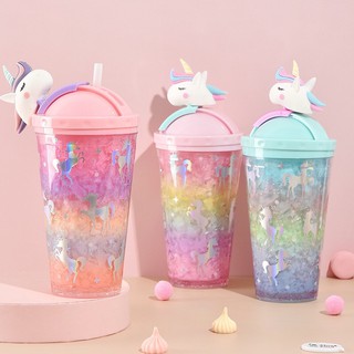 พร้อมส่ง 🦄🌈✨แก้วน้ำPonyสุดน่ารักกกสีสันสะดุดตา💫🎉