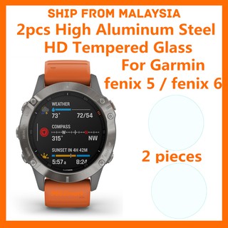 Garmin fenix 5 / fenix 6 / fenix 6 Pro / fenix 6 Solar / Approach S62 ป้องกันหน้าจอ HD กระจกนิรภัย 2 ชิ้น