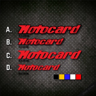 สติกเกอร์ Motocard Kawasakiแต่งรถยนต์ แต่งมอเตอร์ไซค์ หลายขนาด งานตัดสะท้อนแสง